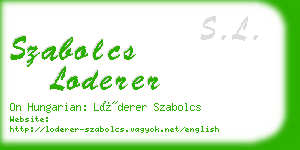 szabolcs loderer business card